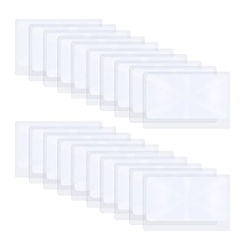 TIESOME Fresnel Lens, 20 Pieces 3X Pocket Size Magnifier Lenses Credit Card Magnifier Wallet Magnifying Lenses Jewelry Loupe for Reading or Fire Starter 3.34 x 2.16 Inch