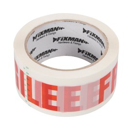 Fixman 191480 FRAGILE Packing Tape 48 mm x 66m , Red