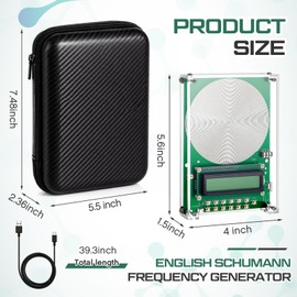 Relaxweex Adjustable Frequency Generator, Schumann Sine Wave Resonance Generator 0.1hz-100khz, Ultra Low Sound Frequency Machine with Type-C Cable, EVA Case and Acrylic Case(Green)