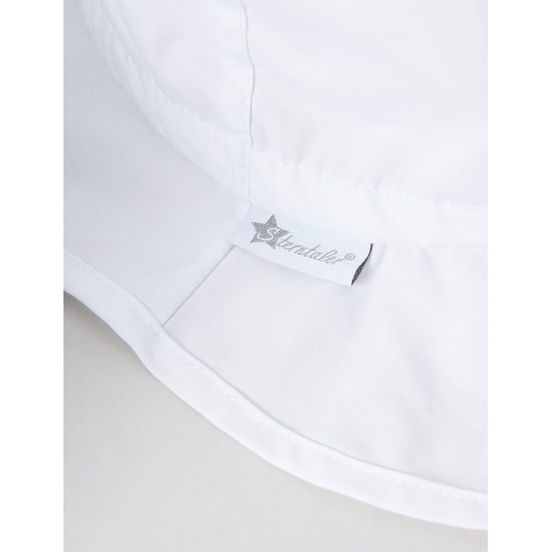 Sterntaler Baby Girls’ Flapper Hat Sun Hat (Flapper) - White