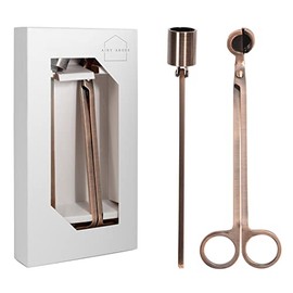 Candle Wick Trimmer and Candle Snuffer Accessory Set – Brushed Copper