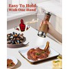 Electric Salt and Pepper Grinder Set with Storage Base, Stainless