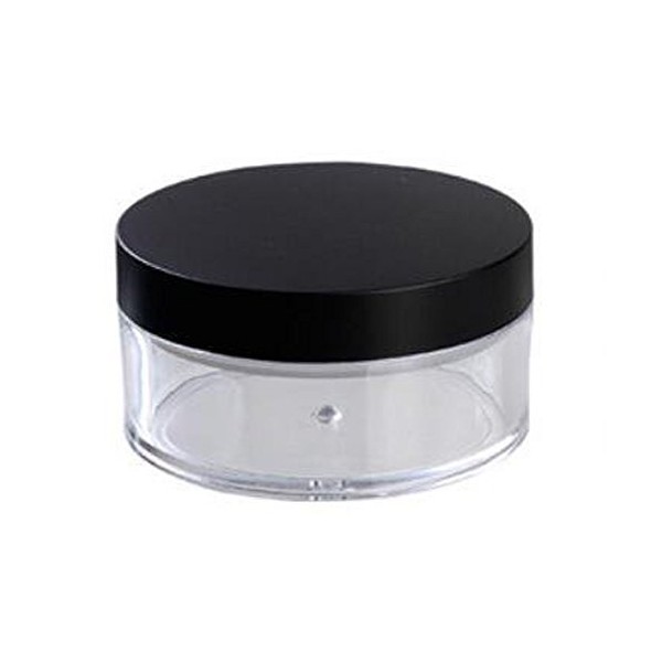 Teensery 2 Pcs 50G 50ml Plastic Empty Powder Puff Case Face Powder Blusher Makeup Cosmetic Jars Containers With Sifter Lids
