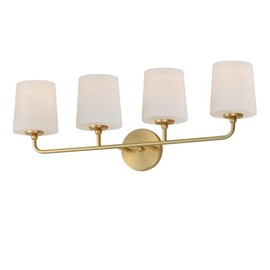 Maxim Bristol - 4 Light Bath Vanity-10 Inches Tall and 28.5 Inches Wide-Satin Brass Finish