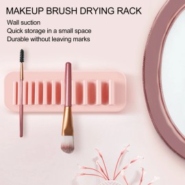 Unbranded 2pcs Silicone Cosmetic Brush Drying Rack Wall‑Mounted Toothbrush Storage KMAK