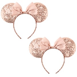 DRESHOW Mouse Ears Bow Headbands Glitter Party Decoration Cosplay Costume for Girls & Women
