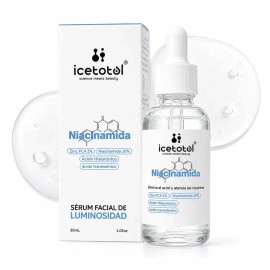 Icetotol - Suero Facial Niacinamida 10% Zinc PCA 1% Icetotol 30ml - 30ml - Daily Care