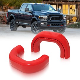 TOVIIEA Tow Hook Covers for Dodge RAM 2500/3500 2019-2025 Thicken Upgrade, Tow Hitch Covers Compatible with Dodge RAM 2500/3500 2019-2025 Accessories,2PCS-RED