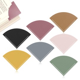 Sweet Elegance® 7 Pcs Leather Corner Bookmark, Square Page Book Marks Cute Corner Page Bookmarks Accessories for Reading Lovers Teacher Gift for Women Book Lovers Meaningful Gift (7)