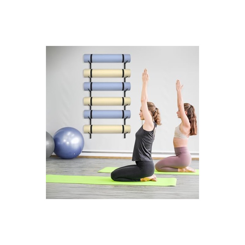 Estante para esterilla de yoga de 6 niveles