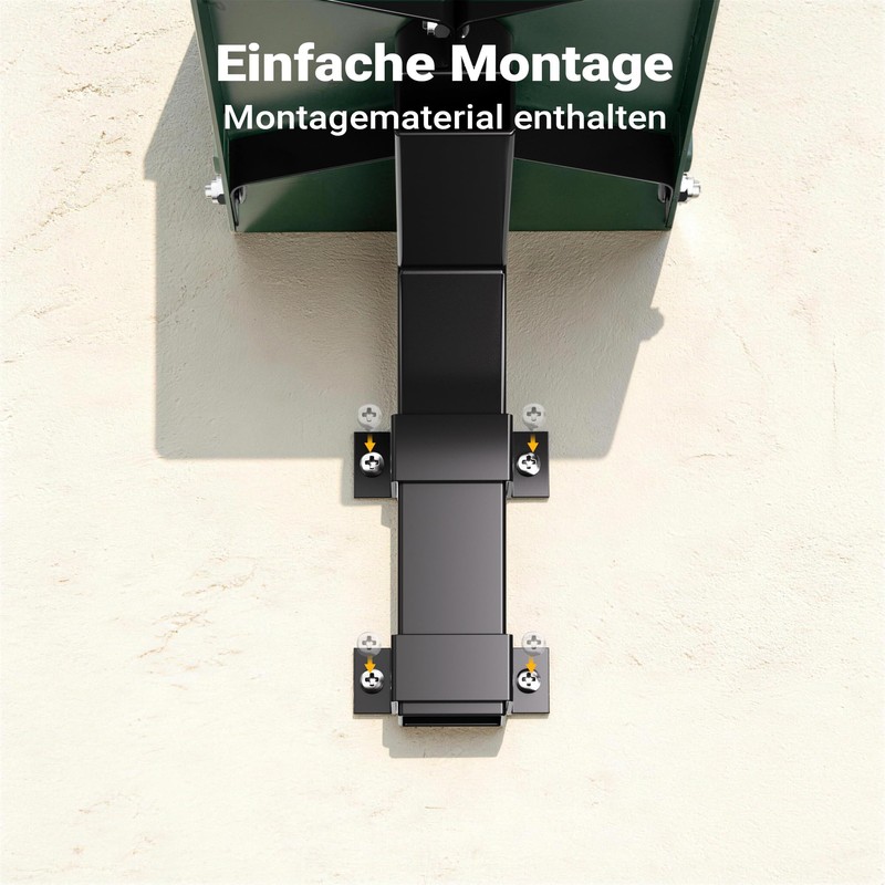 Wiltec Wall Mount Black 50 x 120 x 250 mm