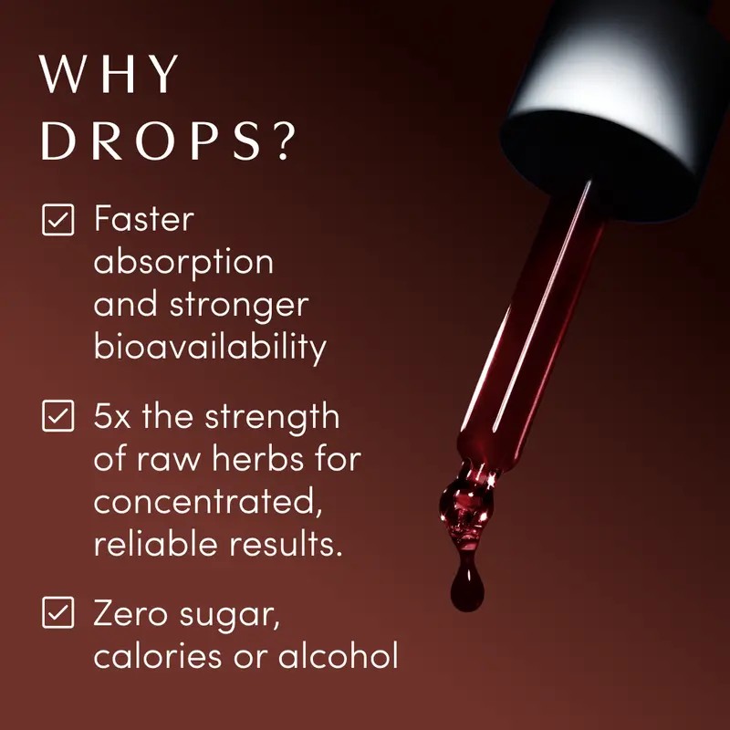 Relaxation & Sleep Support Herbal Liquid Drops, Antioxidant Rich Plant