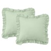 LINENOVA Ruffled Pillow Cases Set of 2 - European Size