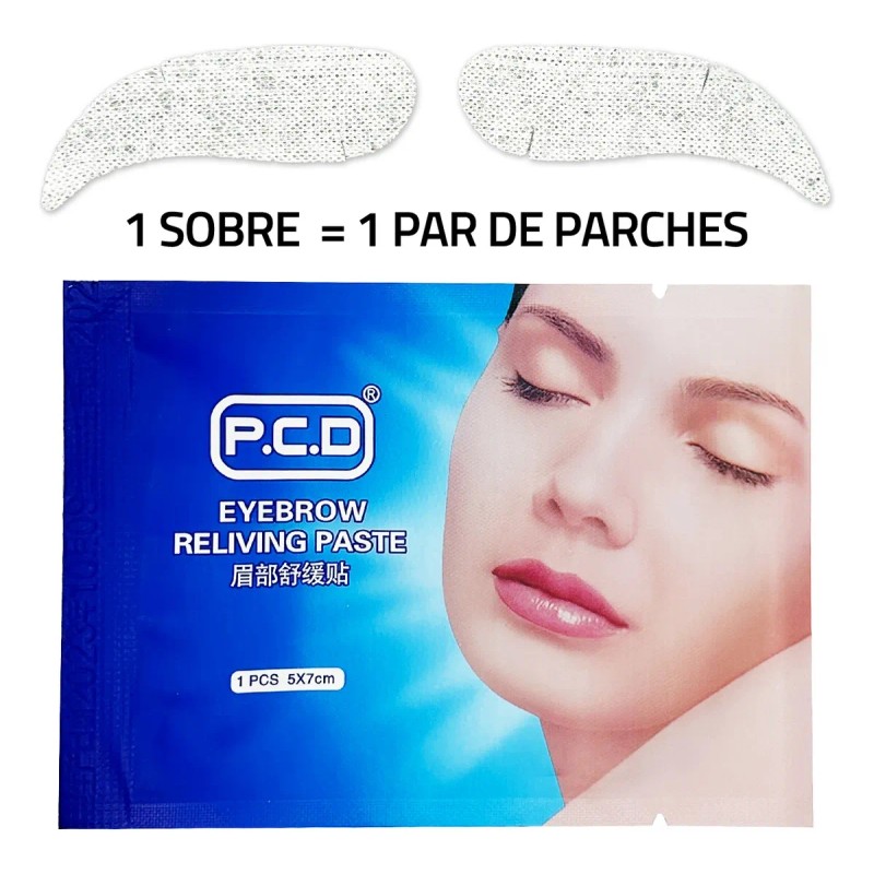 24 Parches Pasta Anestesia Crema Previa Microblading Cejas