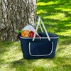 Picnic at Ascot Collapsible Insulated Picnic Basket Equipped with Service