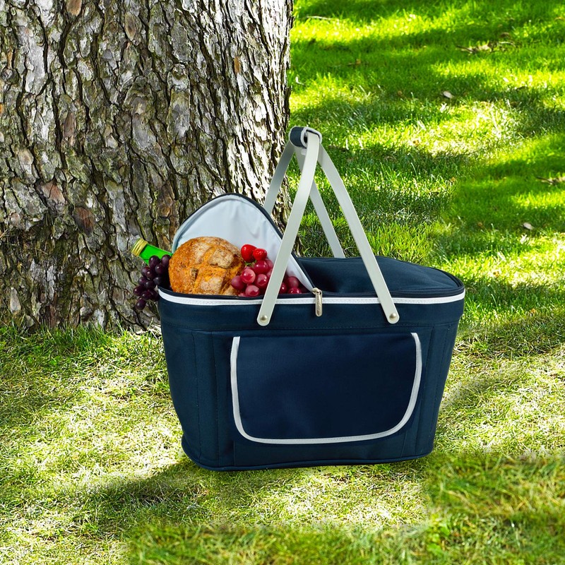 Picnic at Ascot Collapsible Insulated Picnic Basket Equipped with Service