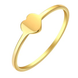 Chereda Gold Midi Heart Ring,Heart Jewelry,Dainty Love Ring,Simple Heart,Ring Gold,You Are Loved Ring,Stacking Ring