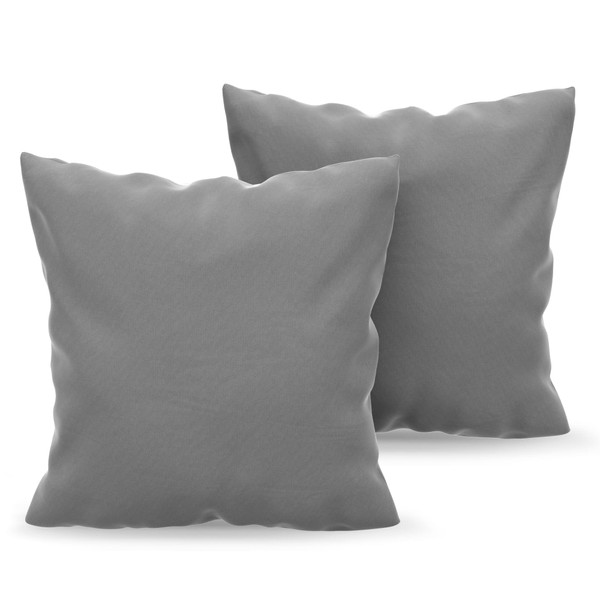Dreamzie - Set of 2 Pillowcases - Anthracite Grey - Microfibre (100% Polyester) - Very Soft Pillow Covers