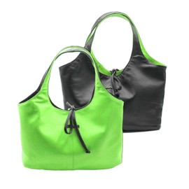 Zerimar Reversible Bag | Women's Genuine Leather Bag | Women's Shoulder Bag | Women's Handbag | Women's Leather Bag | Small Handbag | 32 x 19 x 12 cm, Black Green