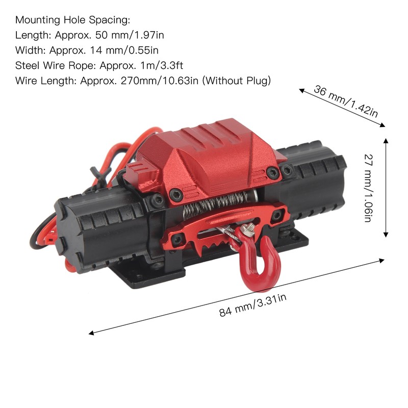 RC Car Winch Professional Aluminium Alloy High Simulation RC Car
