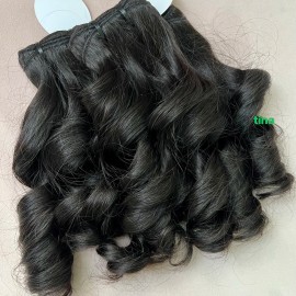 Indian Curly Raw Human Hair Bundles Cuticle Aligned 100% Burmese Curly Vietnam Raw Hair Fumi Bouncy Curly PixieCurly BabyCurlystyle: Mix Patterns, color: Burmese Curl, Stretched Length: 24"