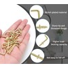 Biaungdo 100 Pack 3/4" L Hooks, Gold Screw in Hooks
