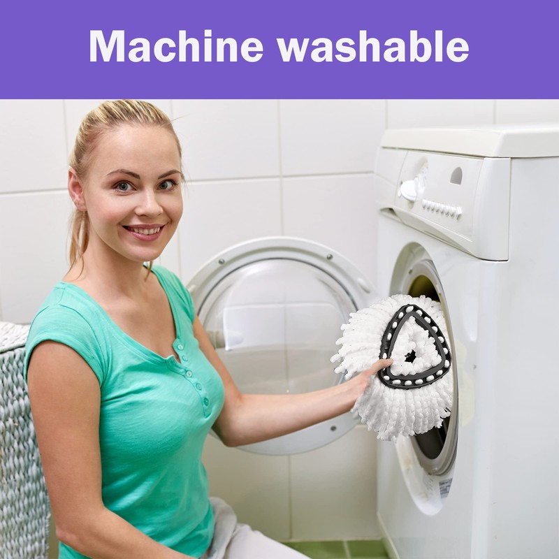 4 Pack Mop Replacement Heads for O-Ceda EasyWrin Spin Mop,