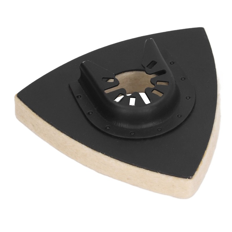5PCS Wool Polishing Pad with Alloy Steel Base Triangular Felt