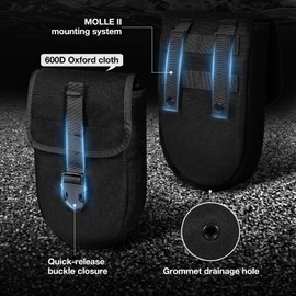 REDCAMP 23" Survival Folding Camping Shovel w/Cover, Manganese Steel Heavy Duty Tactical Shovel with Tri-Fold Handle for Hiking, Beach, Snow, Sand, Mud, Portable Black, 3Lbs