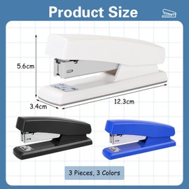 3 Piece Staplers, Manual Staplers, Portable Staplers, Paper Binding Tools, Study and Office Supplies