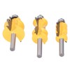 3Pcs Architectural Molding Router Bit Milling Cutter Set Woodworking Accessories
