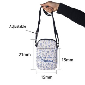 Kawaii Japanese Trinket Gift Figurine Toy Gadget Collector Gift Net Worth Is Trinkets Crossbody Bag for Her (Net Worth)