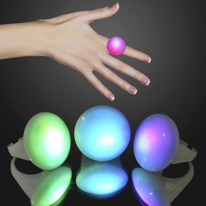 FlashingBlinkyLights Color Changing LED Mood Rings (Set of 12)