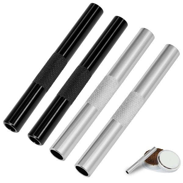 YOGAZEN Set of 4 Pull Tubes, Silver/Black, 7 cm Portable