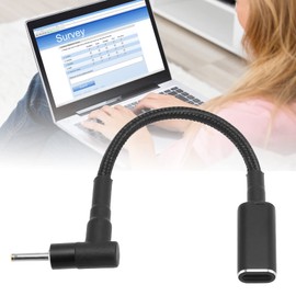 Hosit USB C to DC Adapter, Portable 2.5 x 0.7 mm 100 W USB C Female to DC Male Adapter for Laptop Computer