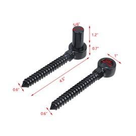 Pastlla 2Pack Gate Hinges Gate Hardware, 304 Stainless Steel Heavy Duty Gate Hinges for Wooden Gates Fences, M16 5/8" Hook and Eye Hinges, One-Piece molding with Non-Welding Gate Bolt Hook