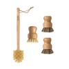 ECOLULU Bamboo Dish Brush Set & Wood Bottle Brush for