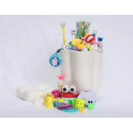 Unbranded Ceramic Tooth storage Jar 9" x 5.5" wide Cookie Office Pens Pencil Toy Planter