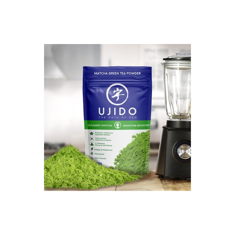 Polvo de té verde matcha japonés Ujido