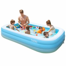 Sable SA-HF025 Inflatable Swimming Pool For Kids/Adults Blow Up 92 x 56 x 20 in