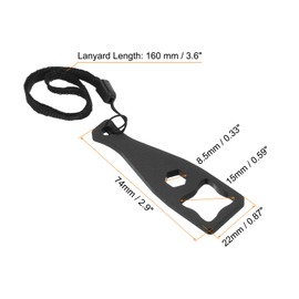 PATIKIL Camera Screw Spanner, 3 Pack Aluminium Camera Tighten Knob Bolt Nut Screw Wrench with Lanyard for Action Camera, Black