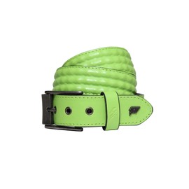 Lowlife Cover Up Leather Belt in Neon Green