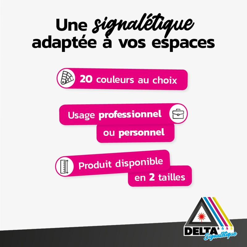 DELTA-SIGNALETIC.COM Graviertes selbstklebendes Namensschild Sonnez SVP orange Format 20x6 cm