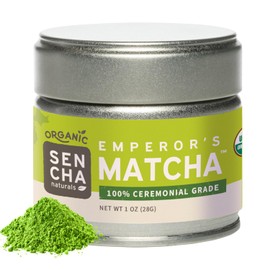 SENCHA NATURALS Té Verde Matcha Orgánico En Polvo Sen Cha Naturals, Grado Ceremonial, Matcha Orgánico De Primera Cosecha, Lata De 28 G (1 Paquete)    