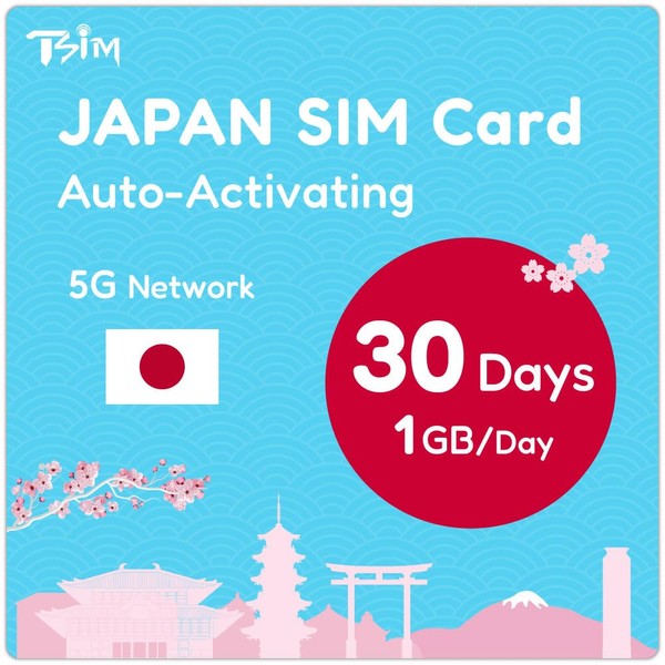 TSIM Japan SIM Card 30 Days | 1GB High Speed