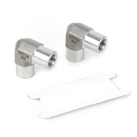 Shinyerpan 2 Pack NPT1/8 90 Degree Elbow, NPT1/8 Female - NPT1/8Female,For Pressure Scrubber, fuel elbow 1/8" line 90 degree gas tank fitting, 304 Stainless Steel Pipe Fittings.