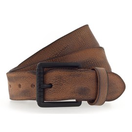 MUSTANG Leather Belt 40 mm W115 Cognac - Can be Shortened, Cognac