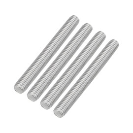 QUARKZMAN Pack of 4 Fully Threaded Spindle, M8 x 65 mm, 304 Stainless Steel, Right-Hand Thread, Threaded Rods, M8-1.25 Thread Pitch for Furniture and Machine Assembly