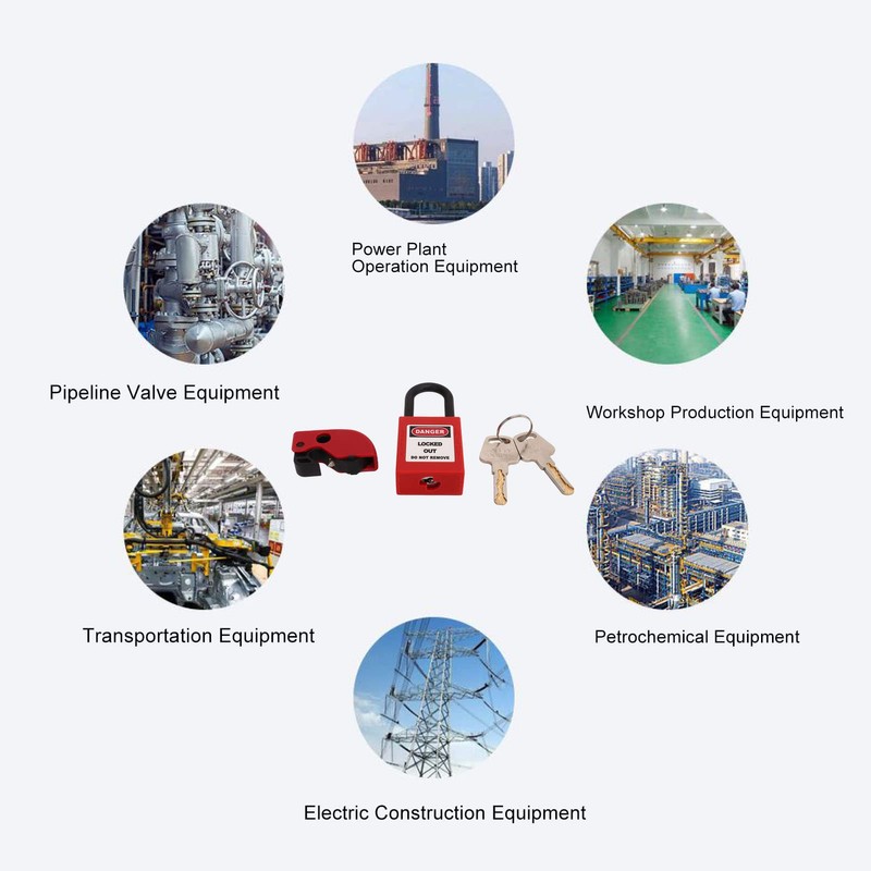 Pissente Universal Red Nylon Brass Circuit Breaker Lock Kit