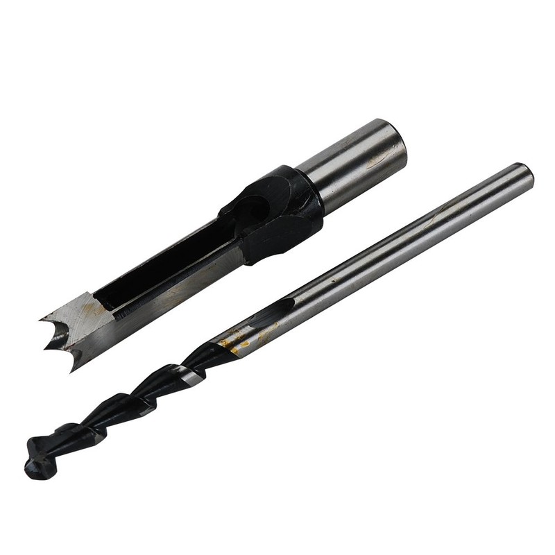 SaferCCTV 6Pcs Wood Square Hole Drill Bits Mortising Chisel Set,